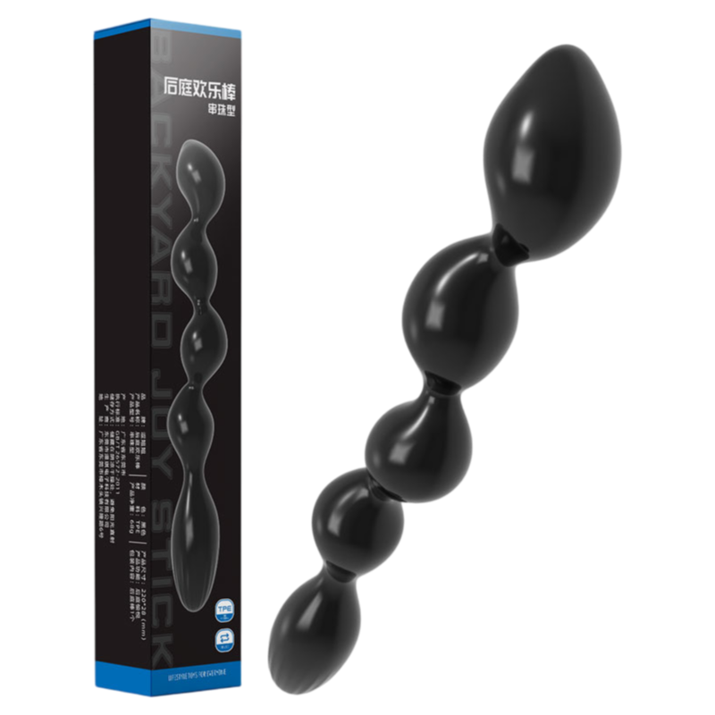 Flexible Anal Beads Prostate Massager  360° Bendable TPR Anal Toy for Men & Women