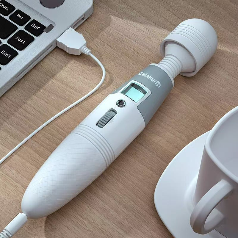 Tongkat Penggetar AV Klitoral G-Spot Berkuasa 64 Kelajuan Boleh Laras dengan Skrin Paparan LCD Alat Permainan Seks untuk Wanita