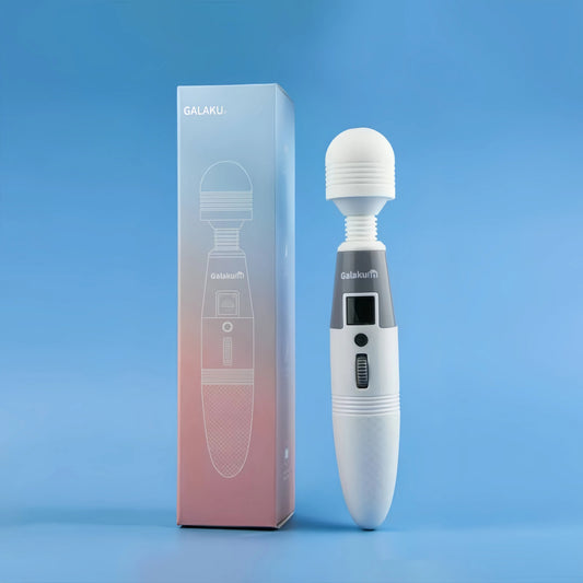 Potente Vibrador de Vareta AV para Estimulação do Ponto G e Clitóris, 64 Velocidades Ajustáveis com Tela LCD, Brinquedos Sexuais para Mulheres
